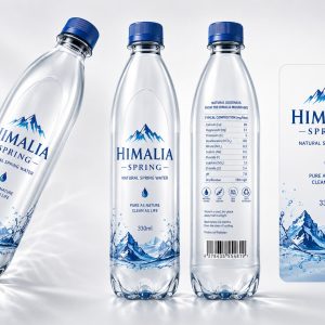 Three bottles of mineral water